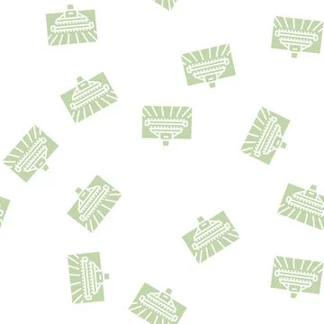 Hervesting machine glyph seamless pattern イラスト素材