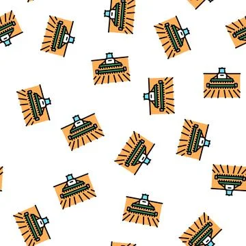 Hervesting machine vector seamless pattern Illustrazione stock