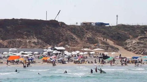 Herzliya beach Stock Footage 80734918
