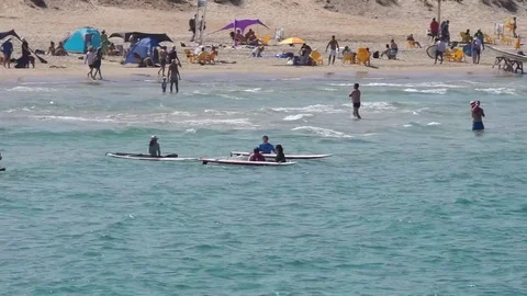 Herzliya Beach at the summer Video stock 80735064