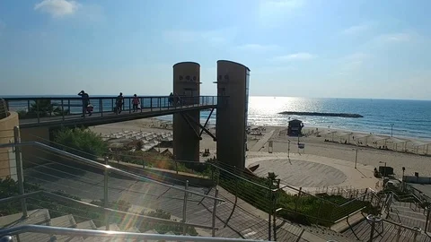 Herzliya Beach - Summer Stock Footage 94474930