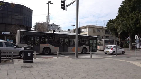 Herzliya Center at the winter Video stock 103519397