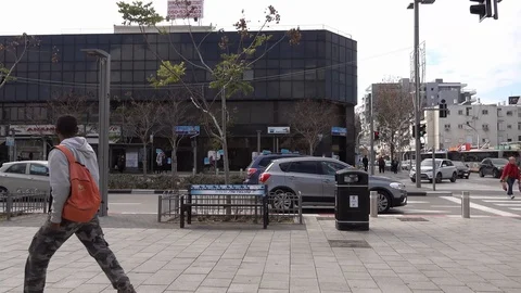 Herzliya Center at the winter Stock Footage 103520137