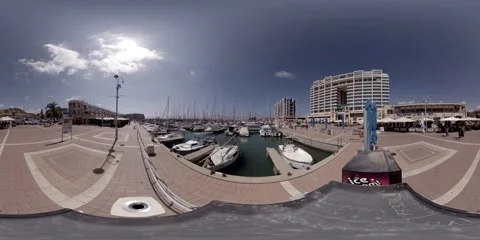 The Herzliya marina and Arena shopping Stock Video Pond5