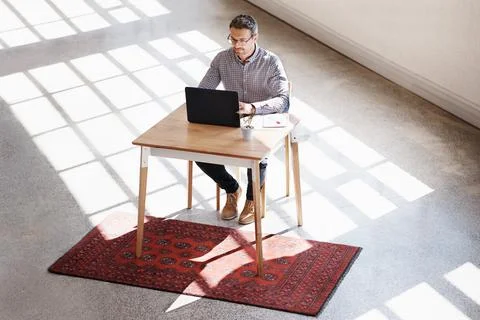 He's a diligent worker Foto stock