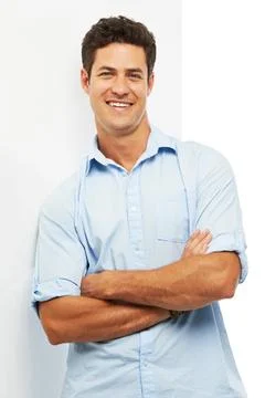 Hes got an expression for every occassion. Studio shot of handsome, expressive Stock Photos