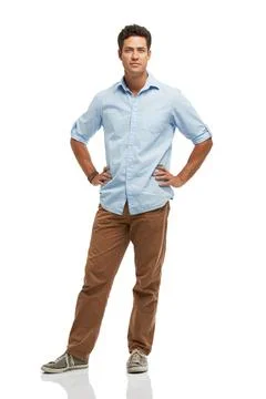Hes got an expression for every occassion. Studio shot of handsome, expressive Stock Photos