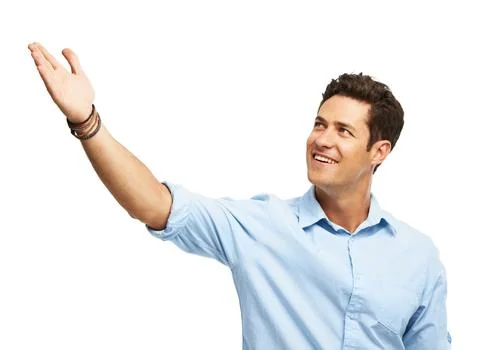 Hes got an expression for every occassion. Studio shot of handsome, expressive Stock Photos