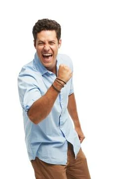 Hes got an expression for every occassion. Studio shot of handsome, expressive Stock Photos