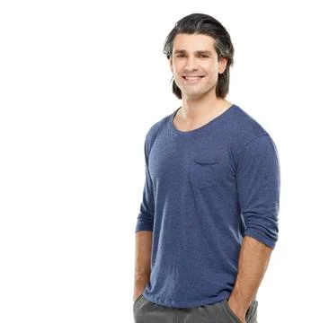 Hes just an average Joe - Guy next door. Studio portrait of a handsome man Stock Photos