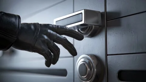 Hesitant to open the door Stock Footage 291310403