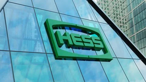 Hess modern urban tower downtown offices corporation  stocks market editorial Stock Photos