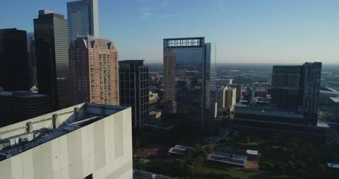 The Hess Tower in  downtown Houston Stock Footage 150220253