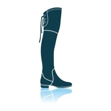 Hessian Boots Icon Stock Illustration