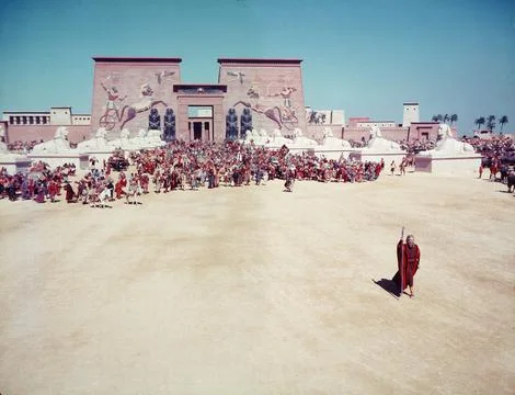 Heston As Moses In 'The Ten Commandments', Egypt Stock Photos
