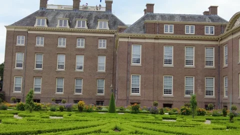 Het Loo Palace, View from gardens, Netherlands August 15 2022 Stock Footage 296800939
