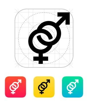Hetero icon Stock Illustration
