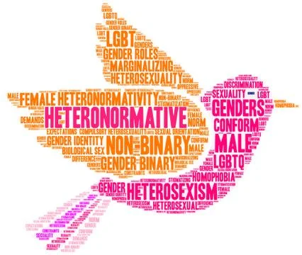 Heteronormative Word Cloud Stock Illustration