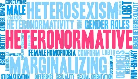 Heteronormative Word Cloud Stock Illustration