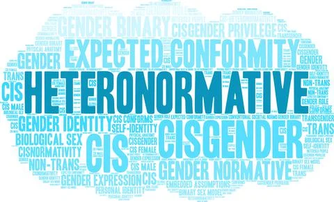 Heteronormative Word Cloud Stock Illustration