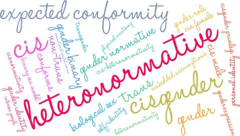 Heteronormative Word Cloud Stock-Illustration