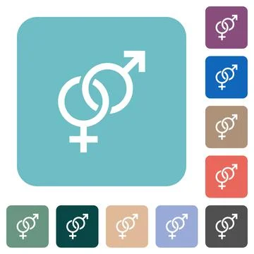 Heterosexual symbol rounded square flat icons イラスト素材