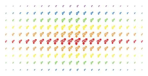Heterosexual Symbol Spectrum Halftone Pattern イラスト素材