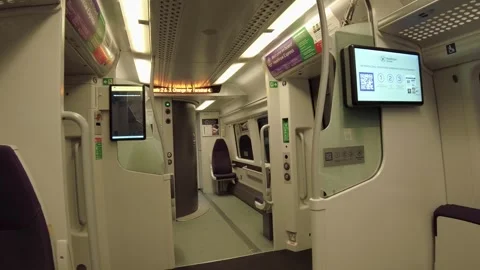 Hethrow Express Train Stock Footage 242589766