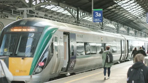 Heuston train station dublin Video stock 241107368