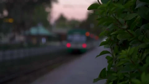 HÉV stopped at station. Video stock 162616651