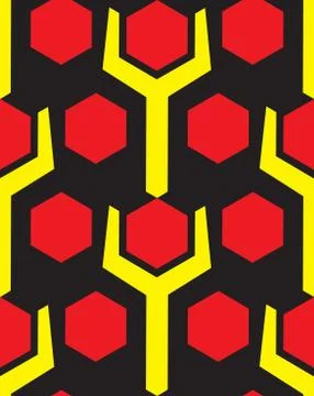 Hex and nut pattern Stock Illustration