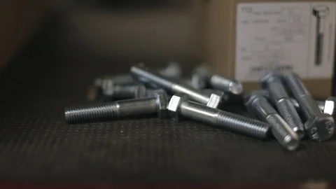 Hex Bolts Stock Footage 77024286