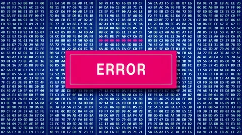 Hex code with an error Video stock 61573562