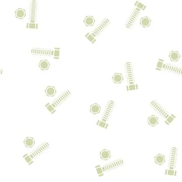 Hex head bolt glyph seamless pattern Illustrazione stock