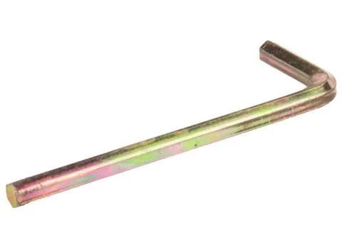 Hex key Dirty Old isolated on white background Stock Photos