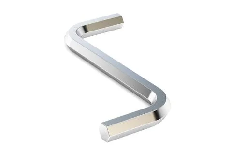 Hex key, hexagon socket screw, 3D rendering Stock Illustration