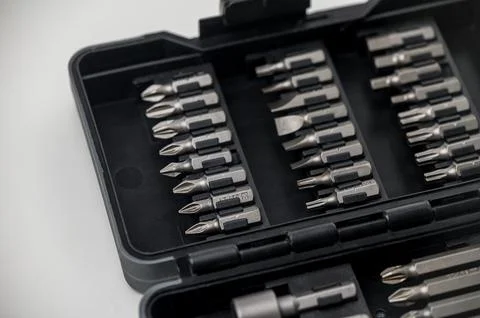 Hex key set close-up on white background Stock Photos