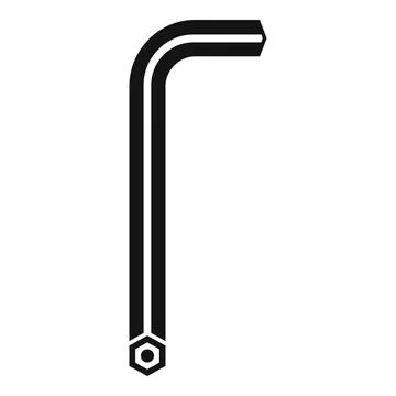 Hex key tool icon simple black graphic Ilustração Stock