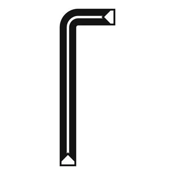Hex key tool l shape icon simple design Illustrazione stock
