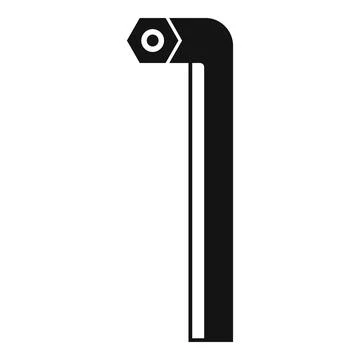 Hex key wrench turning a hexagonal screw icon Stockillustratie