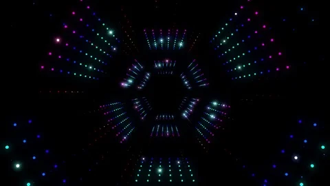 Hex Led Motion Looping Animation Stock Footage 73646896