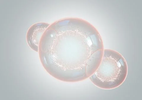 Hex Liquid Molecule Stock Illustration