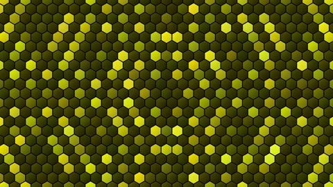 Hex Matrix 4K Burnt Orange shockwave Loop  库存影片 322116995