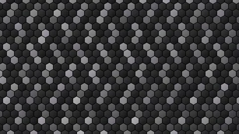 Hex Matrix 4K Dark Silver crossfire Loop Video stock 322119169