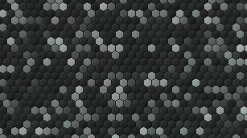 Hex Matrix 4K Dark Silver plasma Loop Stock Footage 322120566