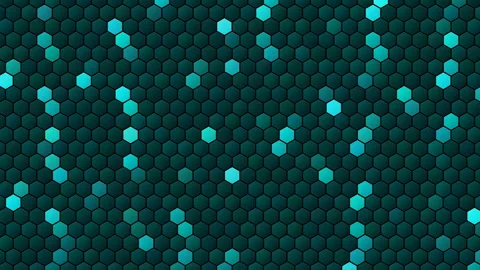 Hex Matrix 4K Electric Cyan double helix Loop Vidéo 322193575