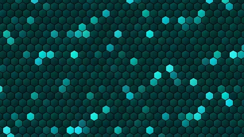 Hex Matrix 4K Electric Cyan equalizer Loop Stock-Footage 322193847