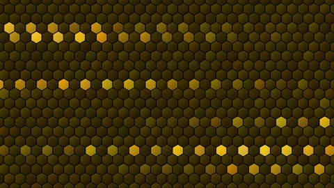 Hex Matrix 4K Luxury Gold arrows Loop  스톡 동영상 322201577