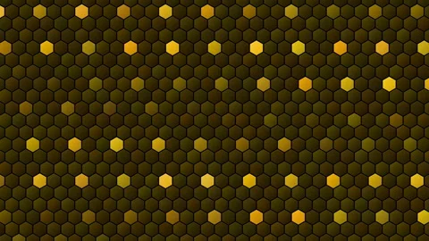 Hex Matrix 4K Luxury Gold diagonal Loop  스톡 동영상 322202242