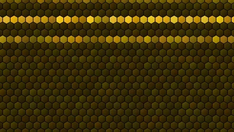 Hex Matrix 4K Luxury Gold rising Loop  Stock Footage 322202914